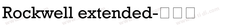 Rockwell extended字体转换